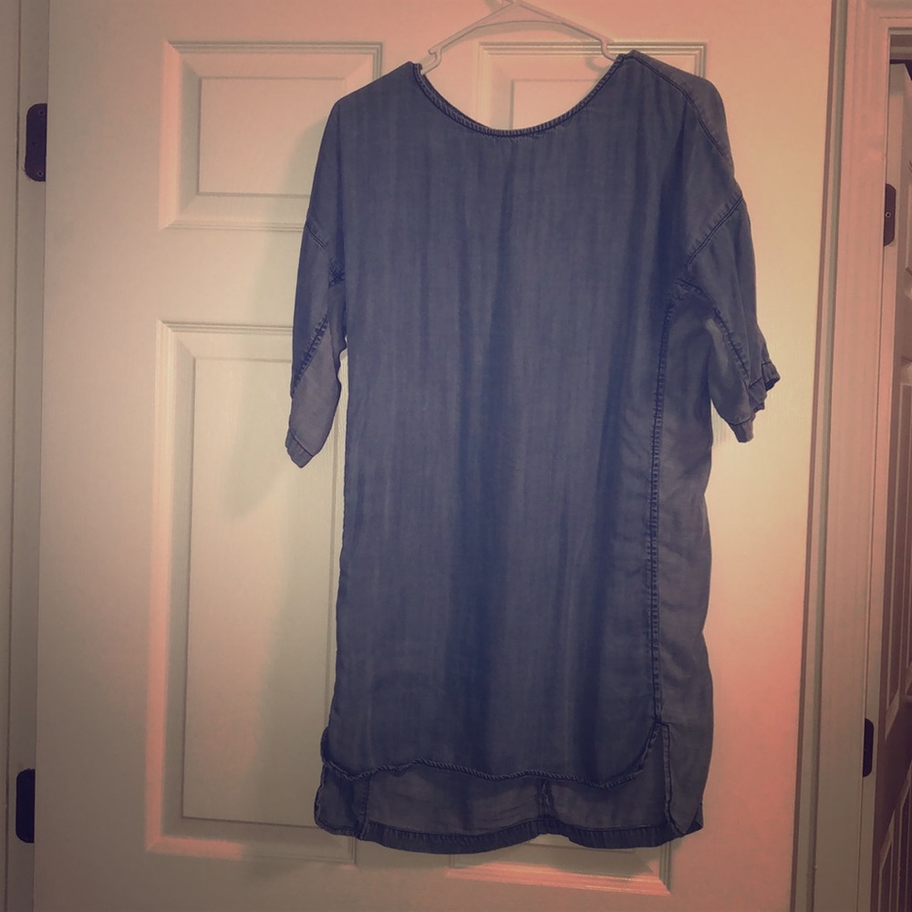 Ultra short denim (shirt dress)